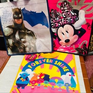 Set of 3 Character Gift Bags Totes